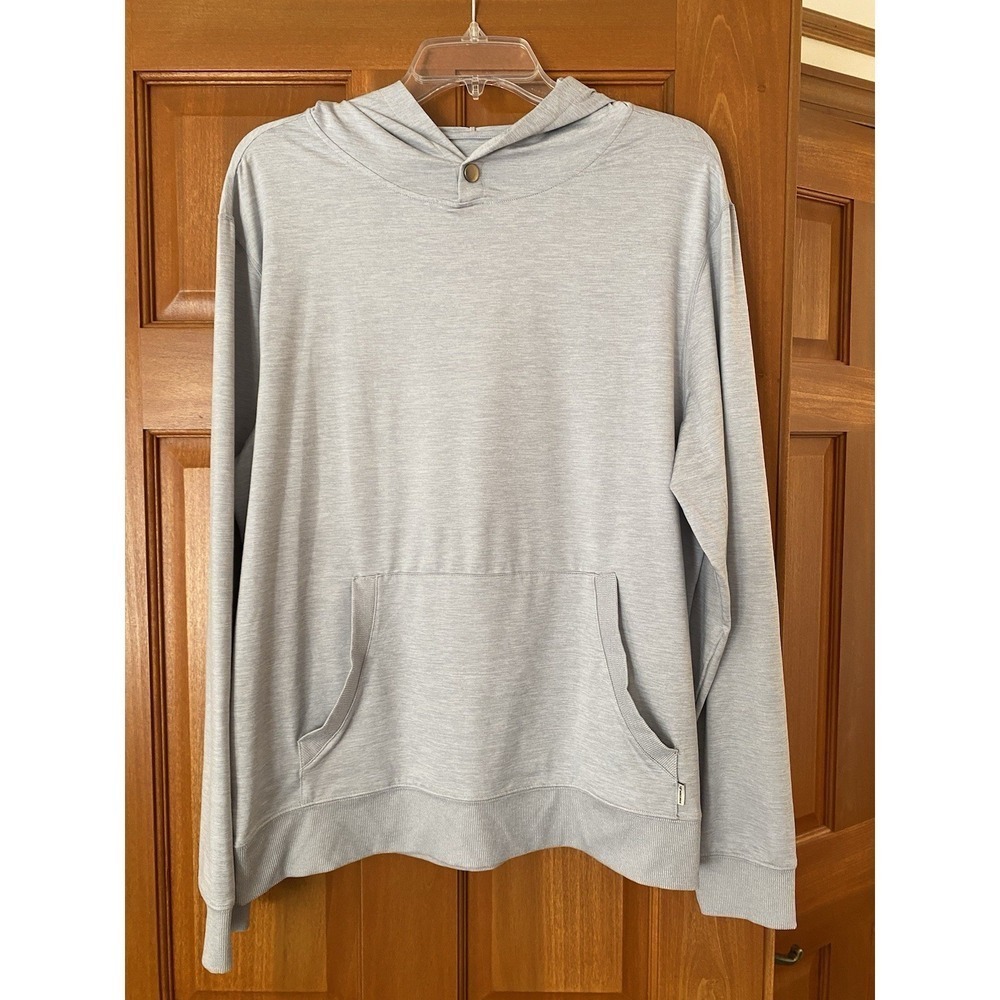 Maelreg Performance Hoodie Mens Medium Gray Athletic Sweater Top Long Sleeve